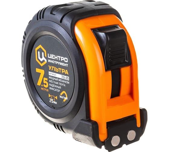 Рулетка ЦИТ Ультра магнитн с фиксатором обрезин 7,5 м 25 мм УЛЬТРА 7.5М-25ММ (ULTRA) в интернет гипермаркете «Планета Лета». Фото