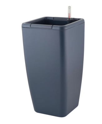 Горшок для цветов с автополивом InGreen Munchen 20л с вставкой 8л, квадратный, вулканический серый в интернет гипермаркете «Планета Лета». Фото