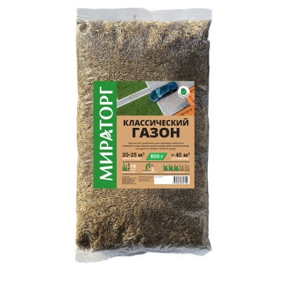 Семена газонной травы Классический газон 0,8кг в интернет гипермаркете «Планета Лета». Фото
