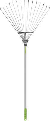 2002-ч FINLAND Грабли веерные пластиковые 500х1930 мм, 23 зуба, деревянный черенок в интернет гипермаркете «Планета Лета». Фото