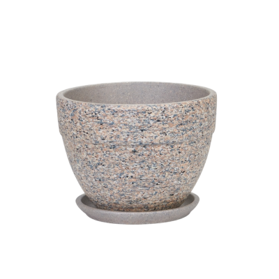 Горшок Лунный камень овал борт d15, h11см, 1,2л в интернет гипермаркете «Планета Лета». Фото