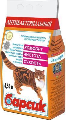 Наполнитель Барсик антибактериальный 4,54л в интернет гипермаркете «Планета Лета». Фото