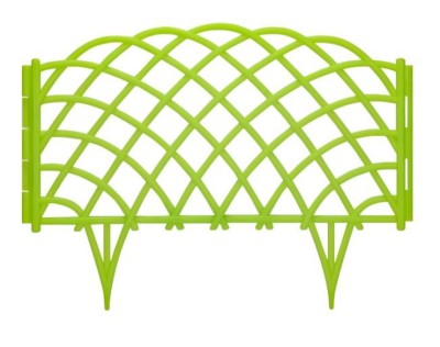 Ограждение садовое пласт `Диадема` 270 см х 34 см салатовое в интернет гипермаркете «Планета Лета». Фото