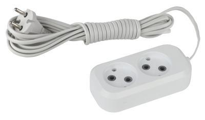 Удлинитель UX-2-1,5 ЭРА без заз 1300Вт 2гн 1,5м в интернет гипермаркете «Планета Лета». Фото