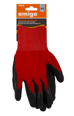 Перчатки защитные, покрытие латекс,высокая чувствительность, размер M 73008 в интернет гипермаркете «Планета Лета». Фото