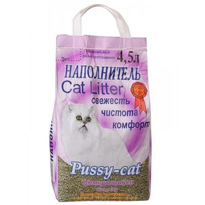 Наполнитель Pussy-Cat Комкующийся 4,5 л в интернет гипермаркете «Планета Лета». Фото