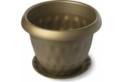 Горшок Розетта с п/д., золотой, d40см., 21л., С130ЗОЛ в интернет гипермаркете «Планета Лета». Фото