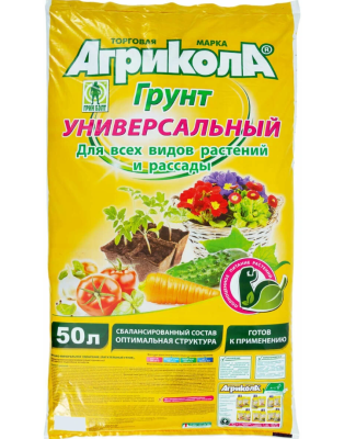 Грунт универсальный Агрикола Пак. 50 л в интернет гипермаркете «Планета Лета». Фото