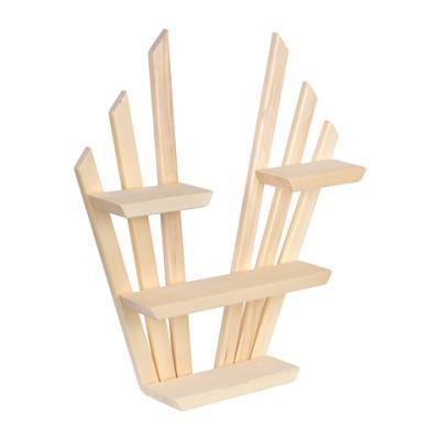 Полка настенная, V-образная, трехъярусная, 67х55х10 см, липа 32714 в интернет гипермаркете «Планета Лета». Фото