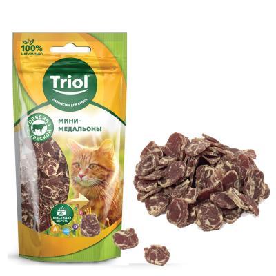 Лакомство Triol мини-медальоны из говядины с треской д/кош. 40г 20171025 в интернет гипермаркете «Планета Лета». Фото