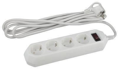 Фильтр сетев ЭРА USF-M-4es-1,5m-W бел с заз 3*0,75мм2 с выкл 4гн 1,5м Б0019741 в интернет гипермаркете «Планета Лета». Фото