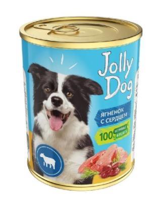 Корм для собак ЗООГУРМАН Jolly Dog ягненок с сердцем банка 350г (упаковка - 9 шт) в интернет гипермаркете «Планета Лета». Фото