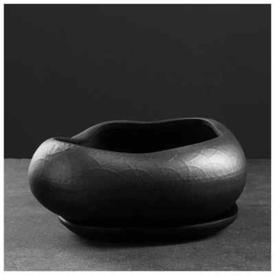 Горшок КК Бонсай черный d28. h2. 4,5л в интернет гипермаркете «Планета Лета». Фото