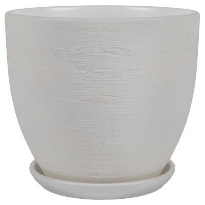 Горшок Колор Гейм (белый) высокий овал d12 в интернет гипермаркете «Планета Лета». Фото